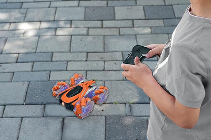 LEXiBOOK - Crosslander Glow-in-The-Dark Radio Control car Remote Control Rechargeable Electronic Action Game Orange/Black RC21