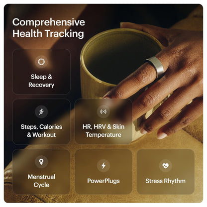 ULTRAHUMAN Ring AIR-Smart Ring Health Tracker, Size First Sizing Kit,Sleep Tracker,Smart Ring for Men/Women,Fitness Tracker (Made in India, Raw Titanium, 11)