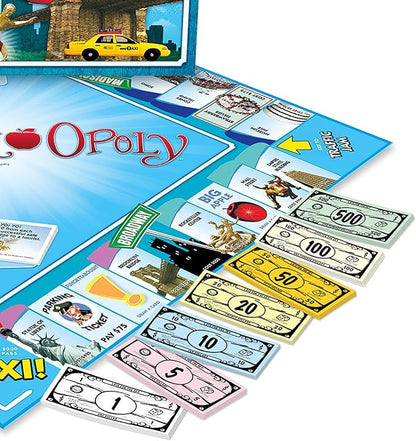 Late for The Sky New York Opoly – Property Trading Family Board Game 2–6 Players NYC Landmarks Educational City Theme Fast Play 60-Minute Option Ages 8+ Great Gift &amp Souvenir