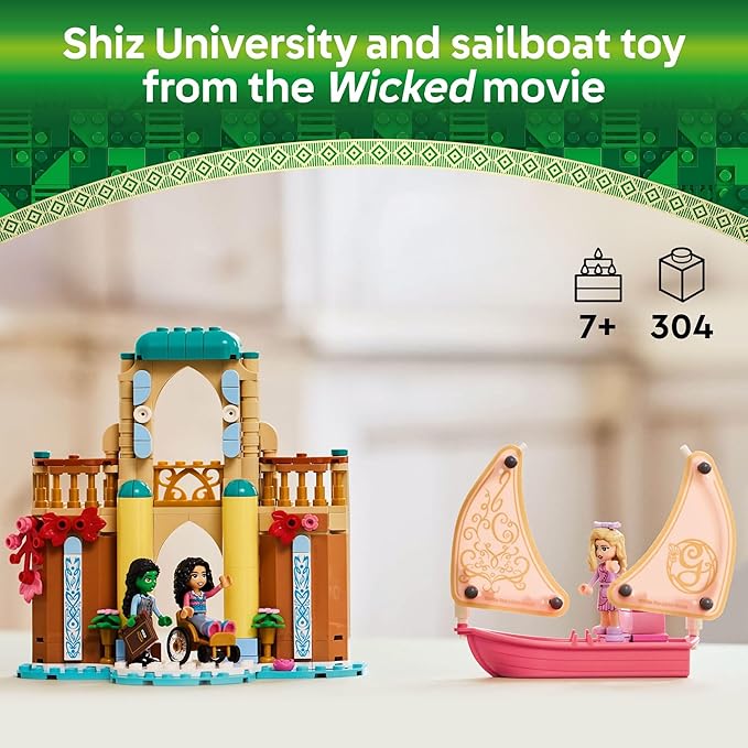 LEGO Wicked Glinda Elphaba &amp Nessarose at Shiz University Building Toys - Gifts for Birthdays - Wicked Toys for Kids Girls &amp Boys Age 7+ - 75681