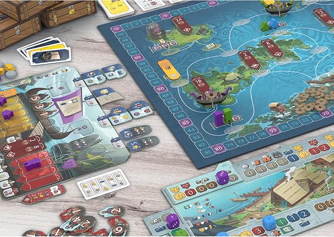 Karvi Board Game - Viking Saga of Raiding and Trading! Epic Adventure Game Strategy Game for Kids &amp Adults Ages 12+ 2-4 Players 120 Min Playtime Made by Hans im Glück