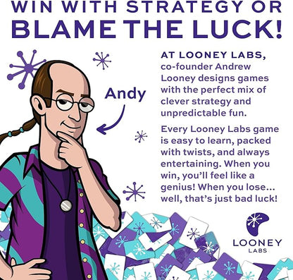 Looney Labs Jinxx – A Compact Abstract Strategy Game for 2-4 Players Featuring Stackable Pyramids