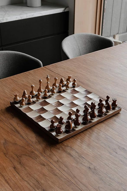 Umbra Wobble Chess Set Walnut