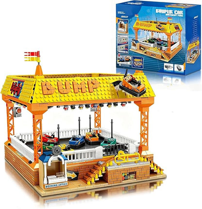 Sosuy Bumper-Cars Building Set Toys for Boys Electric Control Race Car City Amusement Park Construction Birthday for Adult Teen Girl Kid Age 8+ Architecture Theme Display 1840pcs