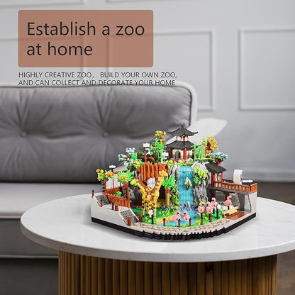 Zoo Micro Mini Bricks Desert Building BlocksCreative Ideals Zoological Park Architecture Toy Present Model for Adults and Kids Age of 14+ 5000 PCS