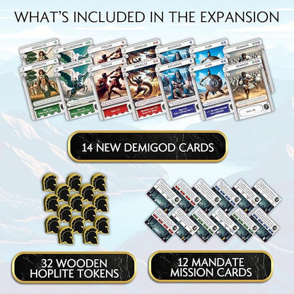 Monsters &amp Mandates Expansion for Pantheum by Archwood Games | 3 Modular Add-Ons with New Demigods Monsters &amp Mandate Missions | Strategy Expansion for Ages 12+ | 1–4 Players | 45–60 Min Play
