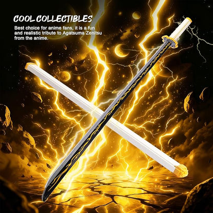 Jorumo Swords Building Set 39in Zenitsu Sword Building Block with Scabbard and Stand Katana Gift for Boy 956 Pcs