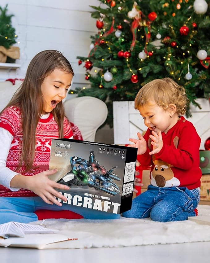 Drones for Kids Form RC Plane Remote Control Airplane Aircrafts for Boys and Girls Jet Helicopter Drones with LED Lights 360° Flip 2 Rechargeable Batteries Easter Gift for Kids(2 Batteries)