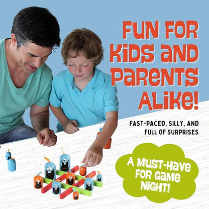 Blue Orange Gobblet Gobblers Plastic - Tic Tac Toe Strategy Game for Kids Families and Adults Educational and Award Winning