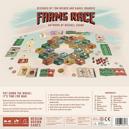 Deluxe Edition – Premium Strategy Board Game for Adults &amp Family 2–5 Players 1-2 Hours Resource Management Area Control Asymmetric Powers w/Nuclear Farm Animals Great for Game Night