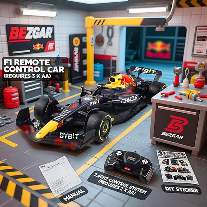 BEZGAR F1 Remote Control Car - Officially Licensed Rb18 Toy Car 1:18 Model Vehicle 2.4GHz Race F1 RC for BoysGirls and Adults Ideal for Kids &amp Collectors 94800