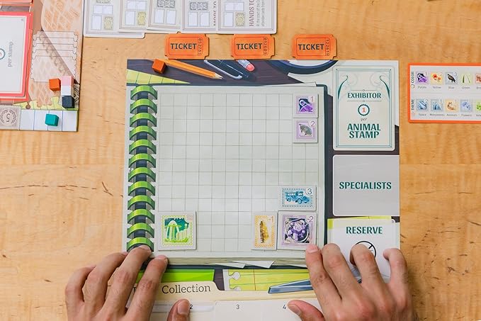 Stonemaier Games: Stamp Swap by Paul Salomon | A Competitive Stamp Collecting Strategy Board Game for Adults &amp Family | Curate the Most Well-Focused &amp Beautiful Stamp Collection | 1-5 Players