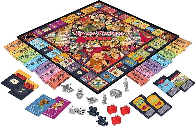 Hanna-Barbera Opoly - Game for All Ages by Masterpieces - Board Games for Families - Opoly Style Cartoon Strategy Board Game
