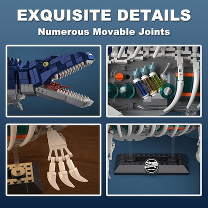 Dinosaur Toy Building Sets Mechanical Dino Buildings Blocks Set for Boys Girls 12+Teens Adults Creative Model Kits Home Room Office Decor Birthday Mosasaurus 1026PCS
