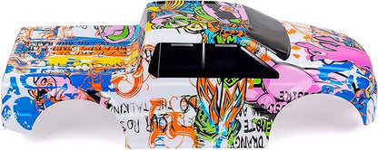 SummitLink Custom Body Compatible for T/E Maxx Shell Cover E-Maxx 1/10 Scale RC Car (Truck not Included) (Graffiti Pink Pig)
