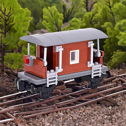 6IN1 City Freight Train Car Building Set DIY Cargo Train Toys for Teens and Adults Compatible with Lego 630 Building Accessory M8001