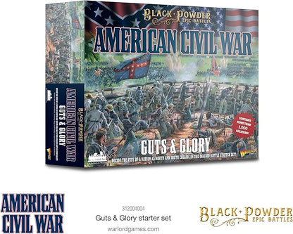 Warlord Games Black Powder Epic Battles: American Civil War Guts &amp Glory Starter Set Military Table Top Wargaming Plastic Model Kit 312004004