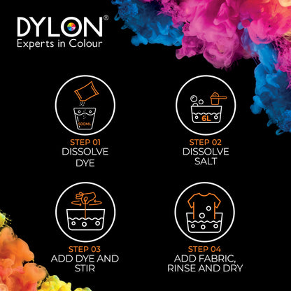 Dylon Hand Dye, Fabric Dye Sachet for Clothes, Soft Furnishings and Projects, 50 g - Paradise Blue
