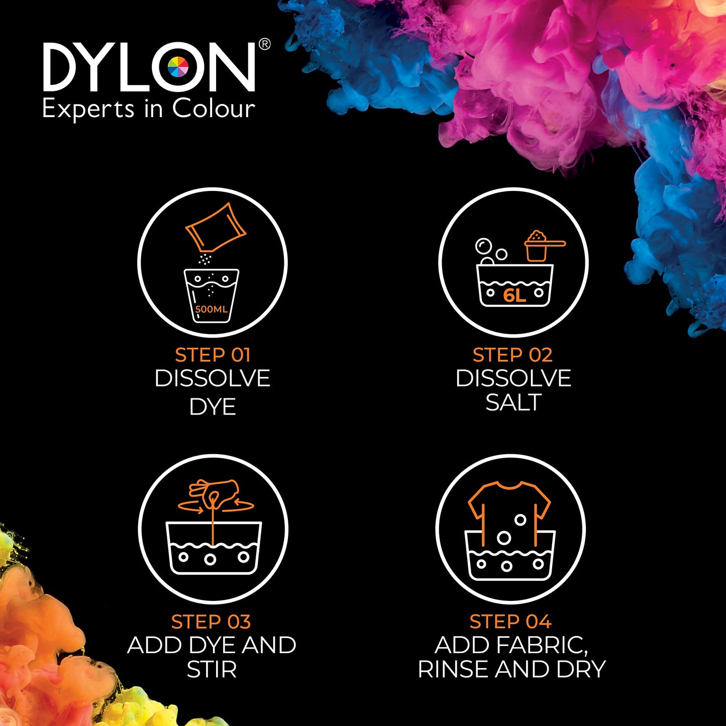 Dylon Fabric Dye, Jeans Blue, 50G