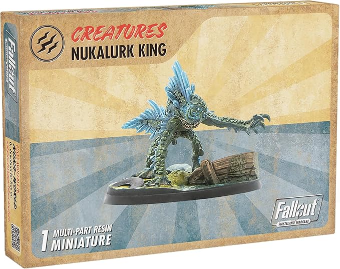 Fallout: Wasteland Warfare Creatures - Nukalurk King - RPG Unpainted Resin Figure 32mm Miniature W/ 50mm Scenic Base Nuka World