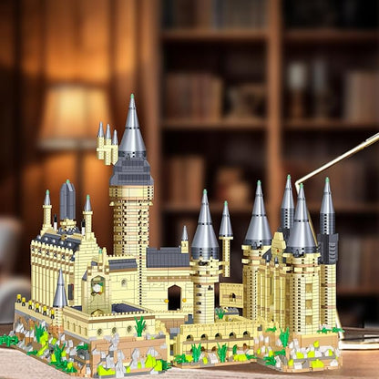 5000+PCS Mini Building Blocks Sets Magic Castle -Micro Mini Blocks Bricks Kit Creative Ideals Tower Model Building Toys for Adults Collectible Architecture Decoration Birthday Gifts M2031