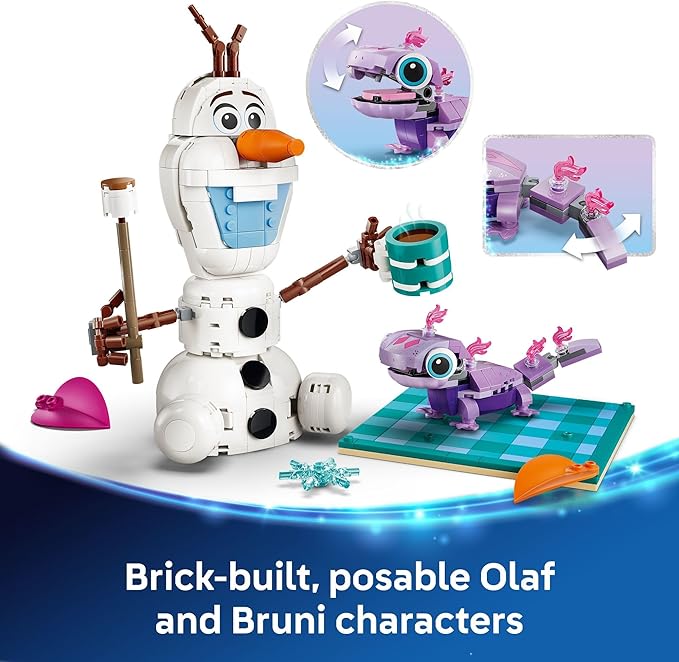 LEGO Disney Frozen Olaf and Bruni’s Picnic Fun Building Toy - Frozen Toys for Girls &amp Boys Ages 7+ - Disney Gifts for Kids &amp Fans - 43287