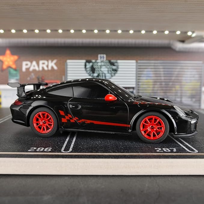 BEZGAR Porsche Remote Control Car - Officially Licensed Porsche 911 GT3 RS Toy Car 1:24 Porsche RC Car Model Vehicle Gift for BoysGirlsTeens and Adults (39900 Black)