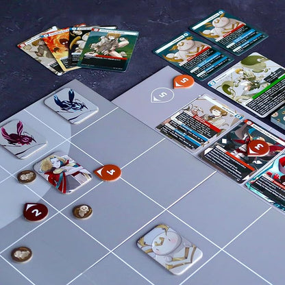 ReACT - The Arts of War - Board Game for 2 Players | 15-30 Mins Playtime | Original Anime Manga Artstyle | 1 vs 1 Fighting Dueling Card Game (Standard Edition)