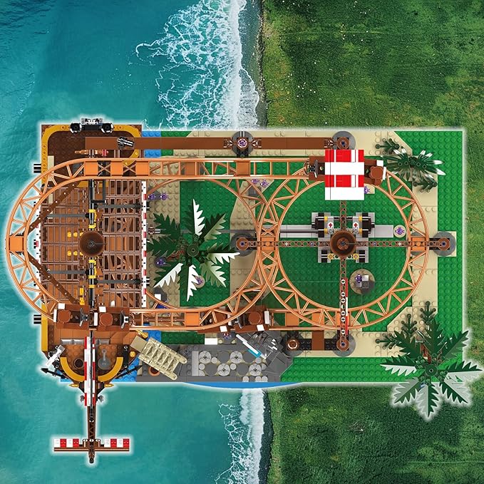 Roller Coaster Building Set Track Model Kit for Teens Boys Son Grandson Nephew Building Lovers. Kids Jigsaw Puzzle Christmas Birthday Gift -2174 Pieces (Double Helix)