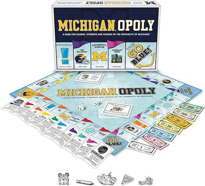 Late for The Sky: Michigan-Opoly - University of Michigan Themed Family Board Game Opoly-Style Traditional Play Or 1 Hr Version Age 8+ 2-5 Players
