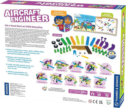 Thames &amp Kosmos Kids First Aircraft Engineer | STEM | 32 Page Full-Color Illustrated Storybook | Ages 3+ | Preschoolers &amp Kindergartners | Develop Fine Motor Skills | Parents' Choice Gold Awar