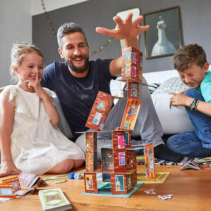 HABA Rhino Hero Super Battle - Exciting 3D Stacking Board Game for Kids &amp Adults Fun Family Games Stacking Card Games for Kids Made in Germany