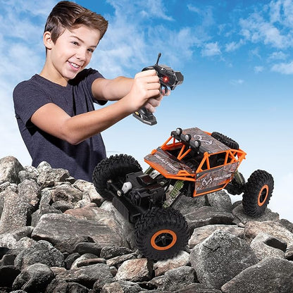 NKOK Realtree: 1:16 Scale RC: Rock Crawler - Edge Camo Blue - 2.4 GHz Radio Control #81612 Competition Series Real Time 4x4 Officially Licensed Ages 6+