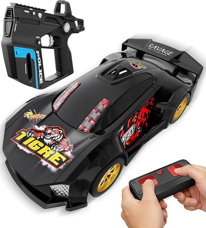 Interactive Battle RC Car Set - RC Drift Car Innovative Ejection Launcher with Dual Remotes 2.4G Sensor Chase Game Parent-Child Interactive Toy Car for Kids Ages 6+