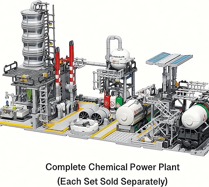 General Jim's Chemical Laboratory and Natural Gas Loading Station - City Modular Building Blocks MOC Bricks Set | Compatible with Lego City Sets and All Major Brands (Natural Gas Loading Station)