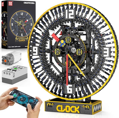 Mould King Cyberpunk Grand Clock Building Set 10160 3675+ PCS Motorized DIY Clock Model with Mechanical Gears APP Control &amp Real-Time Display Advanced Engineering Toy for Adults &amp Teens 14+