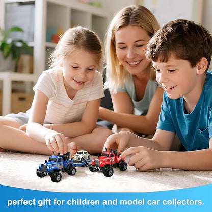 MOONTOY 1:64 Scale Mini Alloy Truck RC Car with LED Lights 2.4Ghz Remote and App Control Toy Car 3-Speed Adjustment Pocket Toy Car for Kids 4-8 Years and Adults (Yellow)