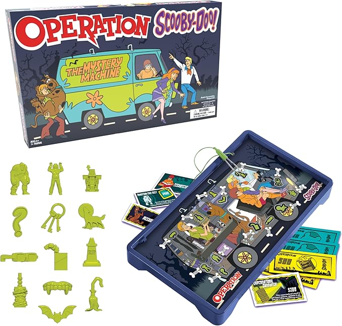 Operation: Scooby-Doo! Board Game Classic Electronic Remove The Objects or Get The Buzzer Game Featuring The Mystery Machine Ages 6+ Players 1+