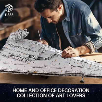 13135 Super Star Destroyer Model Imperial-Class I Star Destroyer Building Toy 11885+Pcs Collectible Buildable Highly Detailed Starship Construction Set Build and Play Awesome Toy Building Kit