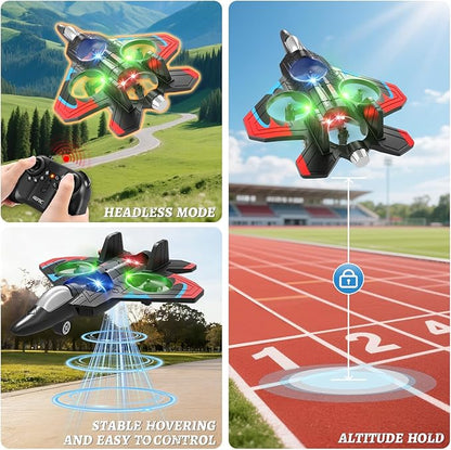 Foam Remote Control Airplanes RC Planes for Kids Adults RC Airplane Fighter Jet with Light 360° Flip Fighter Jet Toys Stunt Roll Airplane Toy Gifts for Kids Boys