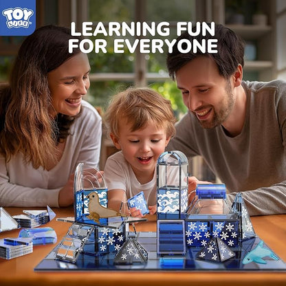 TOY Life Magnetic Tiles for Kids Ages 4-8 Magnetic Toys for Toddlers 3+ Magnet Tile Building Toy for Kids Ages 3-5 Magnet Building Tiles Toddlers Preschool