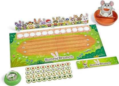 hand2mind Bunny Brunch Cooperative Board Games Toddler Educational Toys Kindergarten Math Games Preschool Learning Activities Indoor Recess Games for Classroom Easter Gifts for Kids