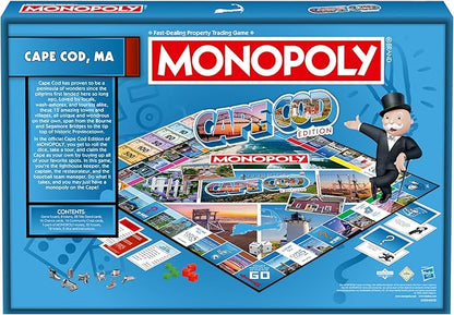 Monopoly Board Game Cape Cod Edition: 2-6 Players Family Board Games for Kids and Adults Board Games for Kids 8 and up for Kids and Adults Ideal for Game Night
