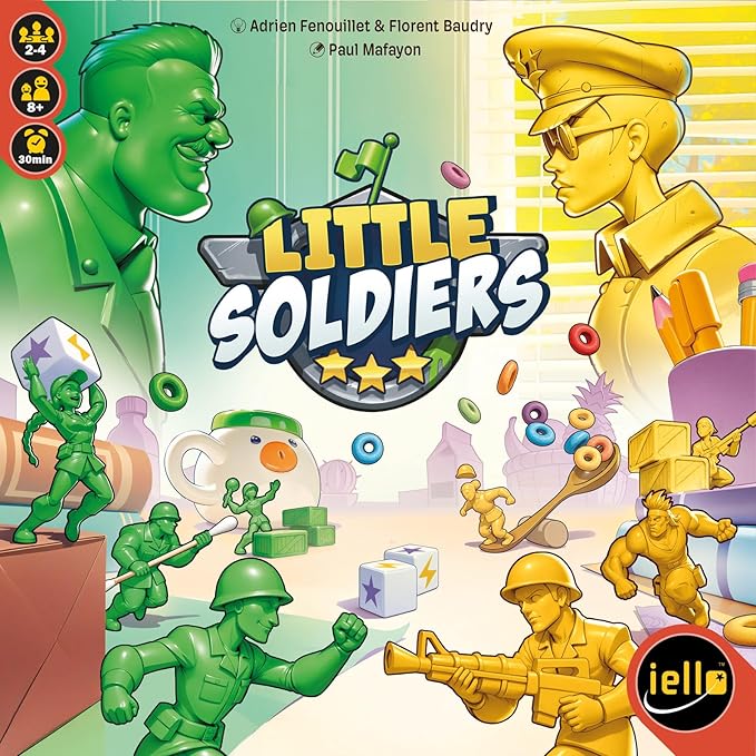 IELLO: Little Soldiers Strategy Board Game Take Control of The Playroom 30 Minute Play Time 2 to 4 Players for Ages 8+