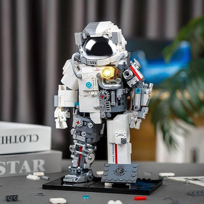 Space Astronaut Building Set Compatible with Lego Space Model with LED Light fors Adults Gifts for Boys 6+ 907 PCS Cool Collectible Gift Toys for Adults