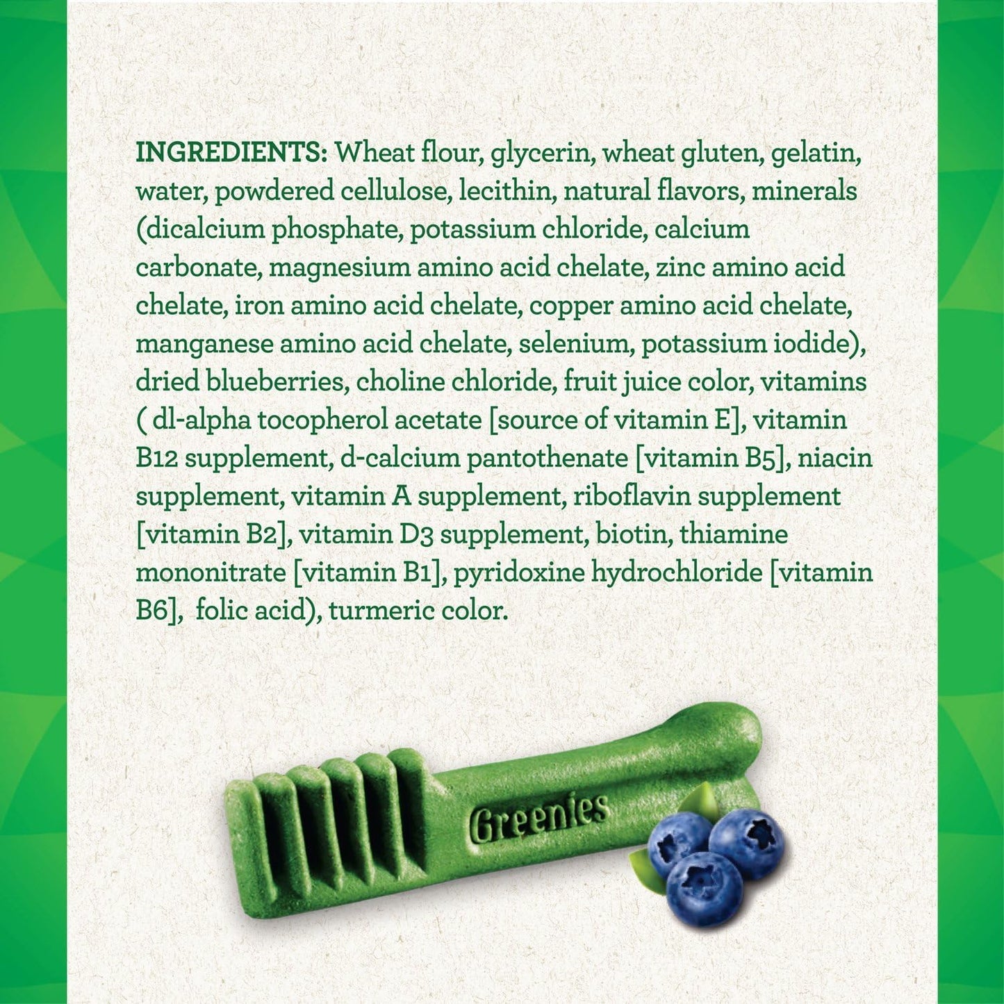 Greenies Bursting Blueberry Dog Dental Treat Regular Size 12 Count - Pack of 3