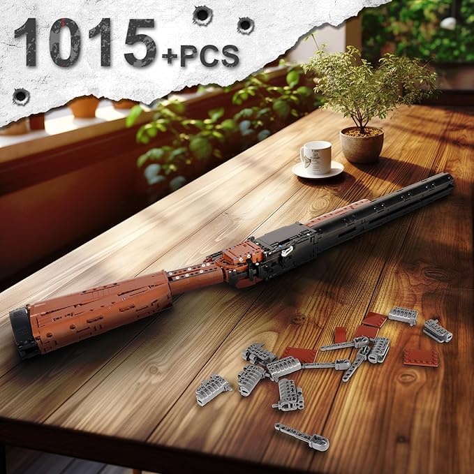Mould King 14016 Double-barreled Shotgun Building Block 1015 PCS Military Weapon Building Set Simulation Blaster Collectible Gun Model