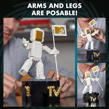 Brickcraft MTV Moon Person Building Set (510 Pieces) – MTV Trophy Collectible Display Model Officially Licensed Construction Kit – Great Christmas for Music Fans &amp Builders