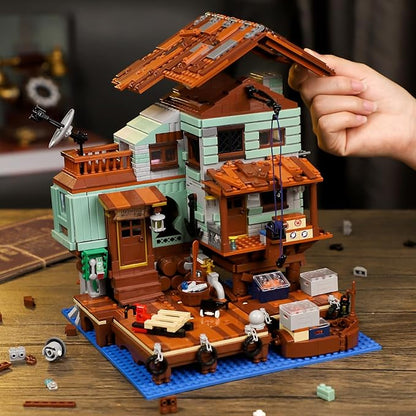 Fisherman's Wharf House Mini Bricks Building Kit Ideas Creative Architecture Building Toys Birthday Gift for Adult Boys Girls -2046 Pieces (Not Compatible with Lego Set)