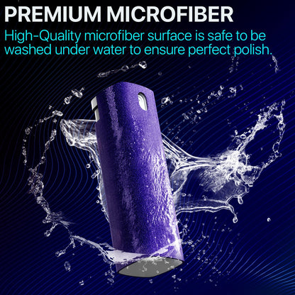 Mini Screen Cleaner Spray – Finger Proof Screen Cleaner for Smartphones, iPads, MacBooks, Laptops, Car Screens, Touchscreens – 3 in1 Mist Cleaner, Microfiber Cloth and Protective Cover (Grey)